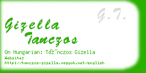 gizella tanczos business card